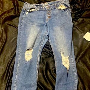 High rise skinny jeans size 17
